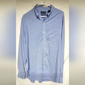 Chaps Blue Casual Button Down Shirt